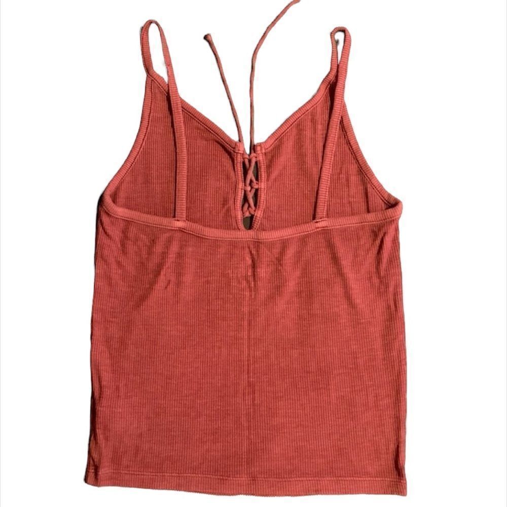 ✨ AEO Mauve Soft Lace Up Tank Top✨ - Picture 2 of 4